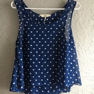 Ruffled back sheer tank